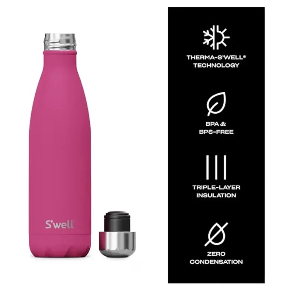 New S’well Original Water Bottle Hot Pink 17oz | 500ml Stainless Steel